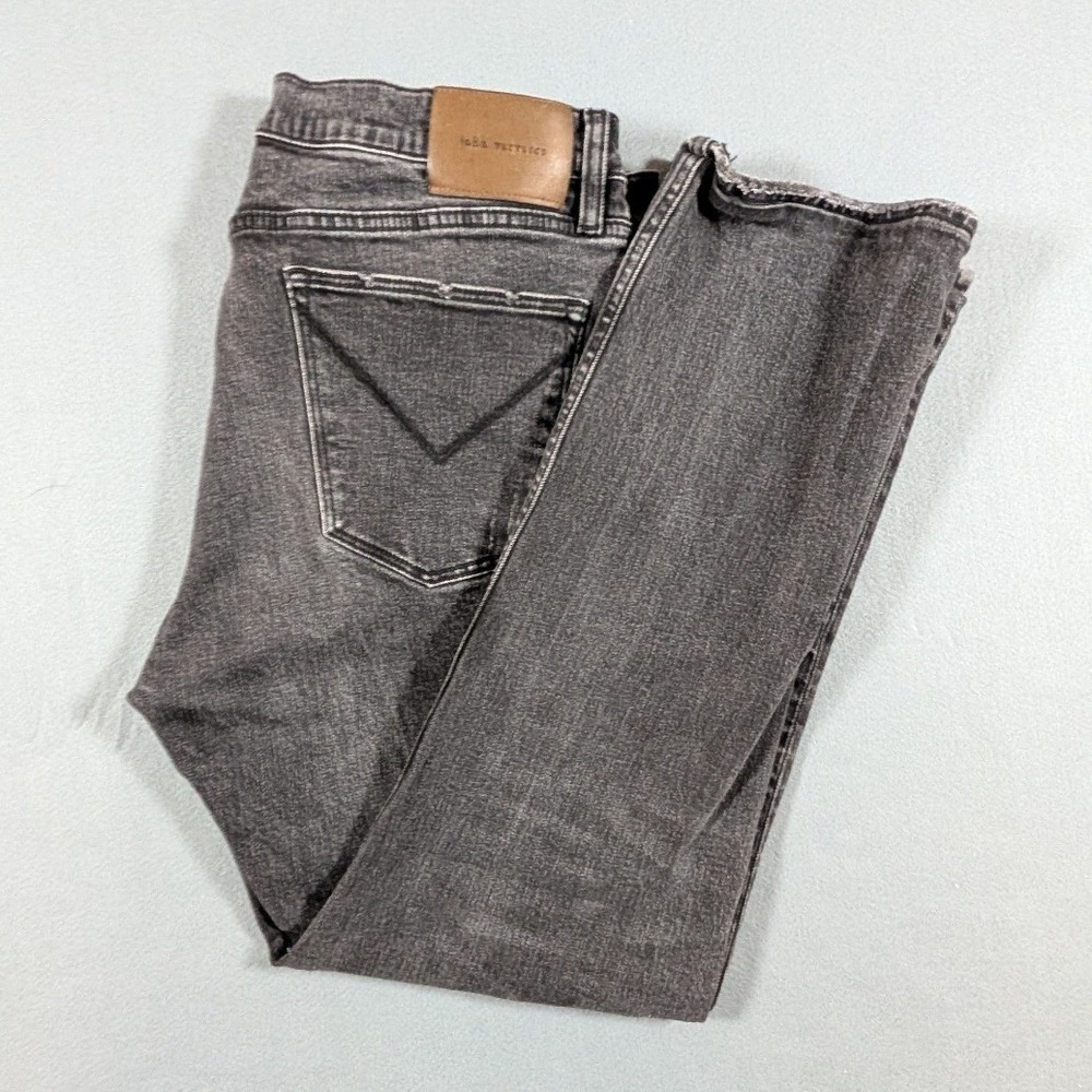 John Varvatos JV 701 Regular Jeans Mens 36 Gray Straight Leg Denim